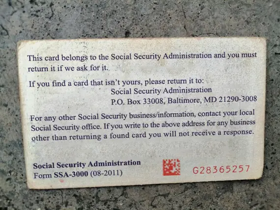 Social Security Card Back Real Looking Mockup Generator