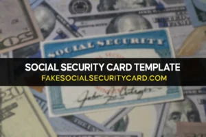Social Security Card Template